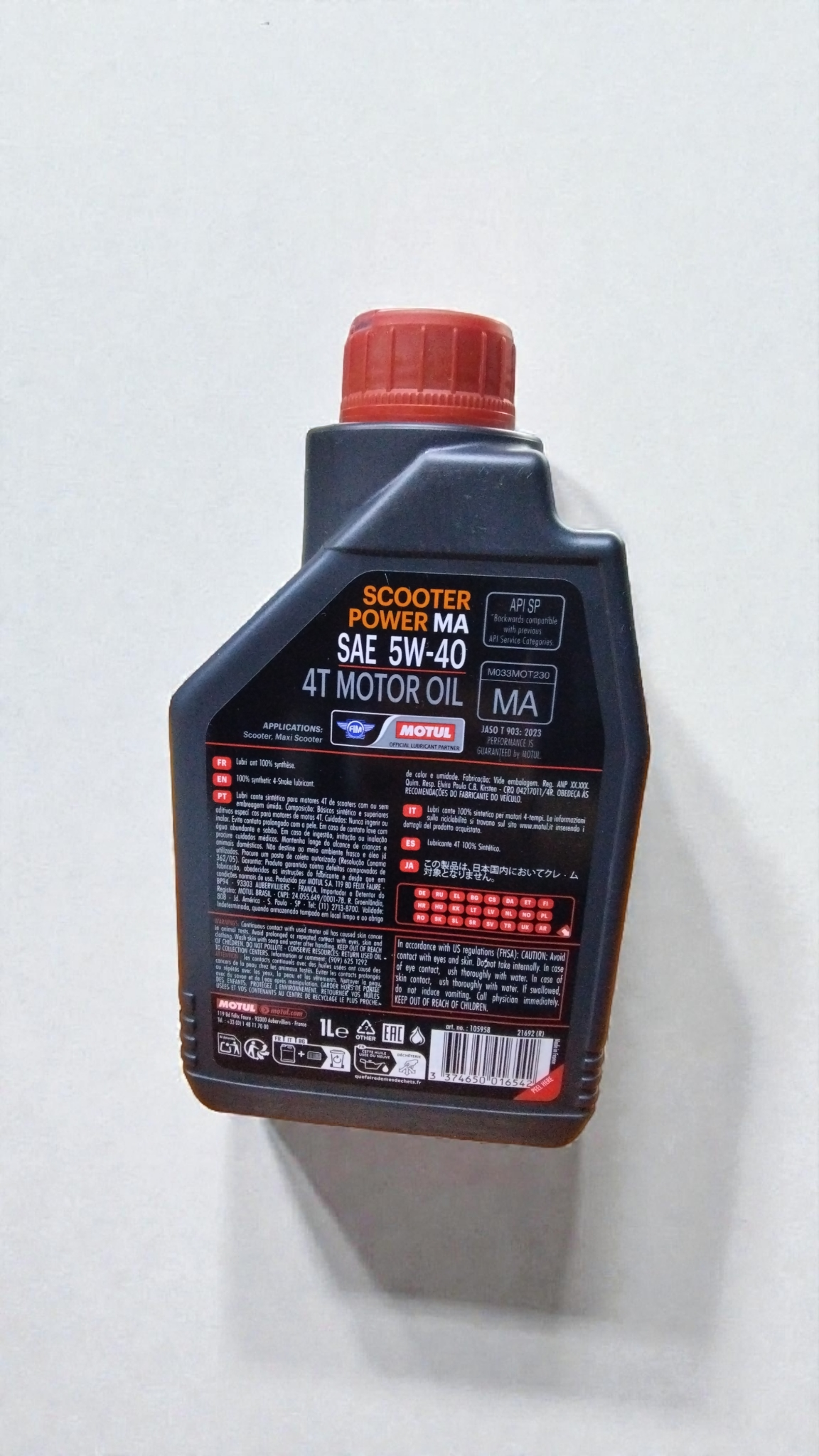 MOTUL SCOOTER POWER MA URBAN 5W40 4TMOTOR YAĞI