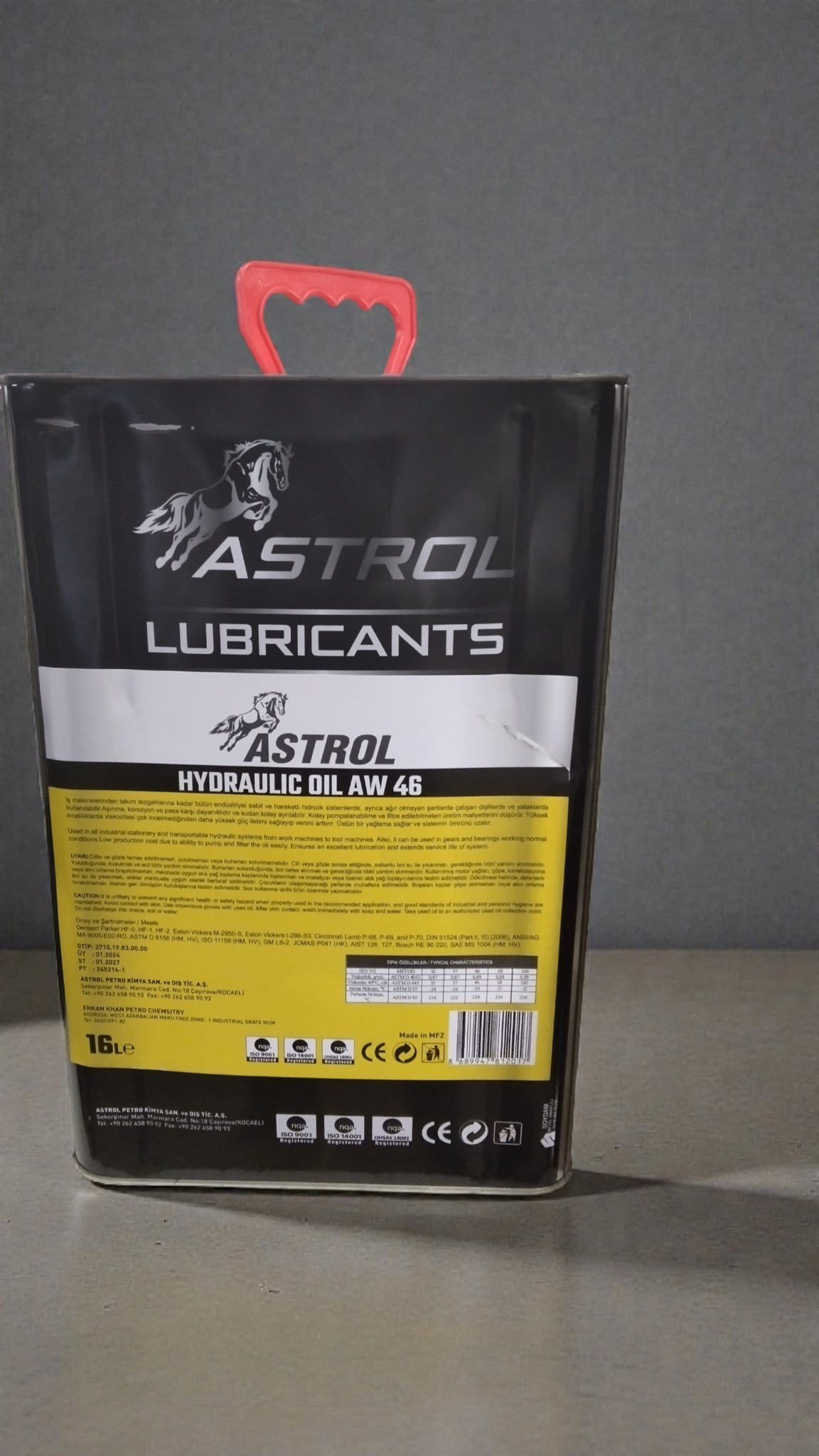 ASTROL HYDRAULIC OIL AW46 