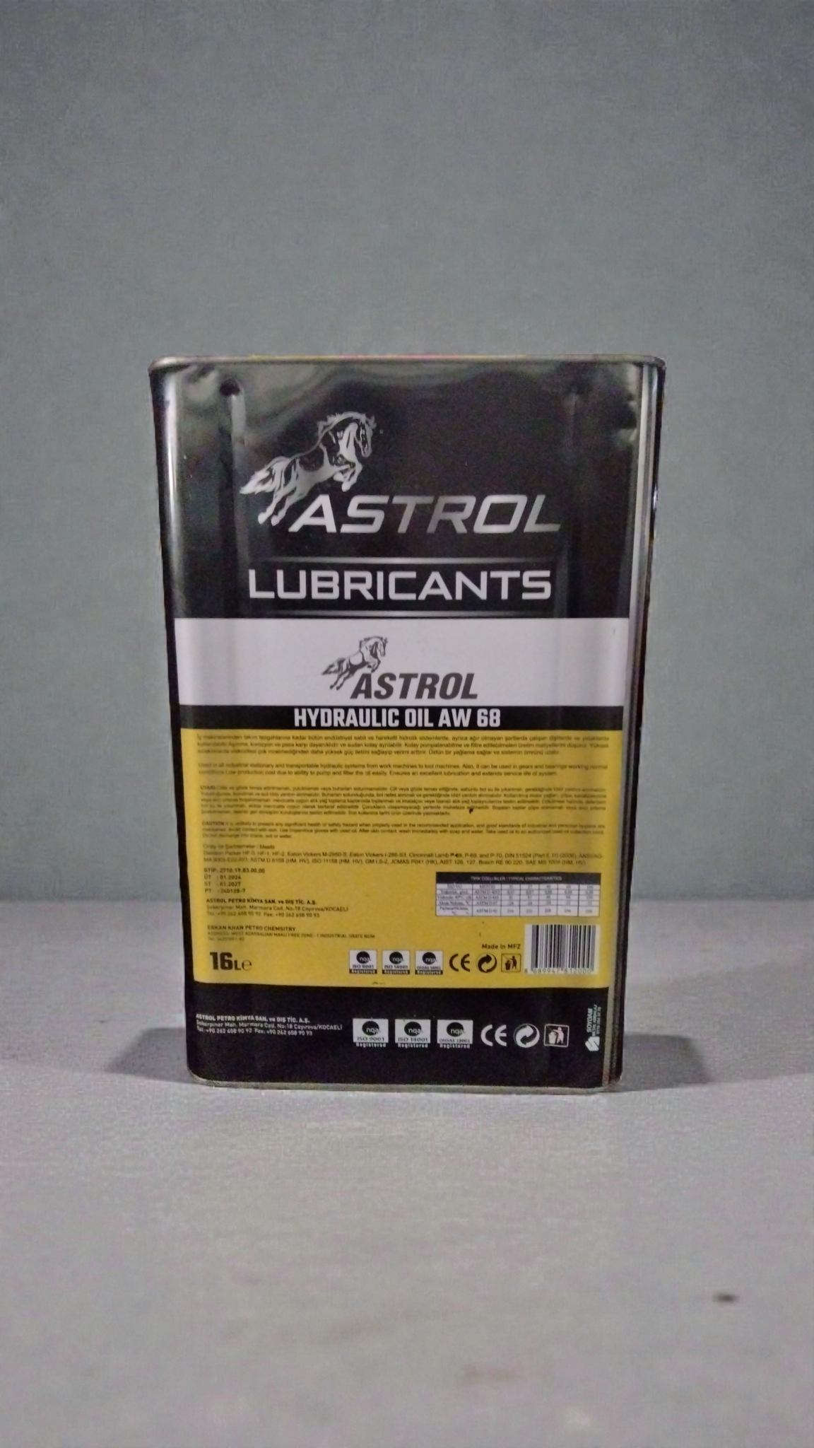 ASTROL HYDRAULIC OIL AW68 