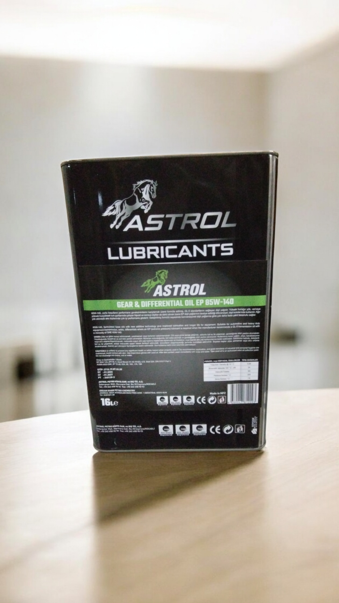 ASTROL EP 85W140 MANUEL ŞANZIMAN VE DİFRANSİYEL YAĞ